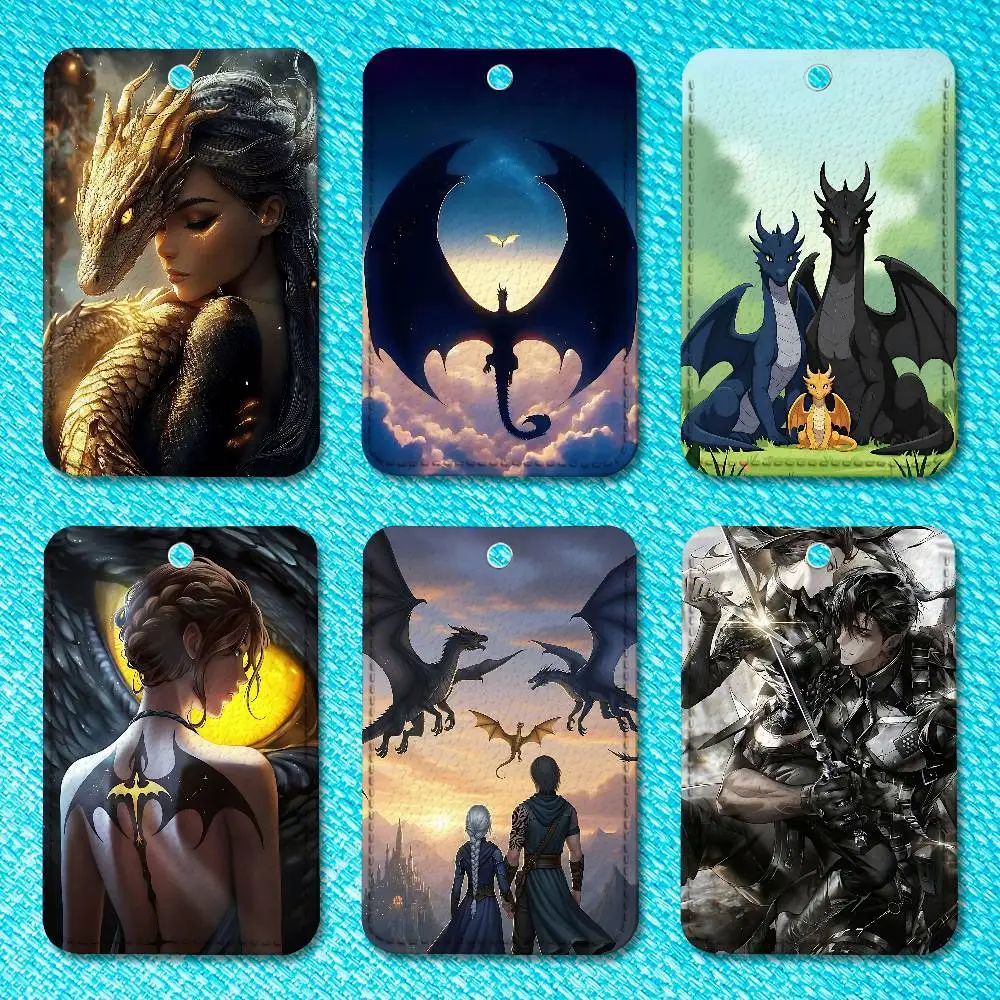 

F-Fourth W-Wings N-Novel Custom Access Card Case Leather Card Holder Transportation Card Case Gifts