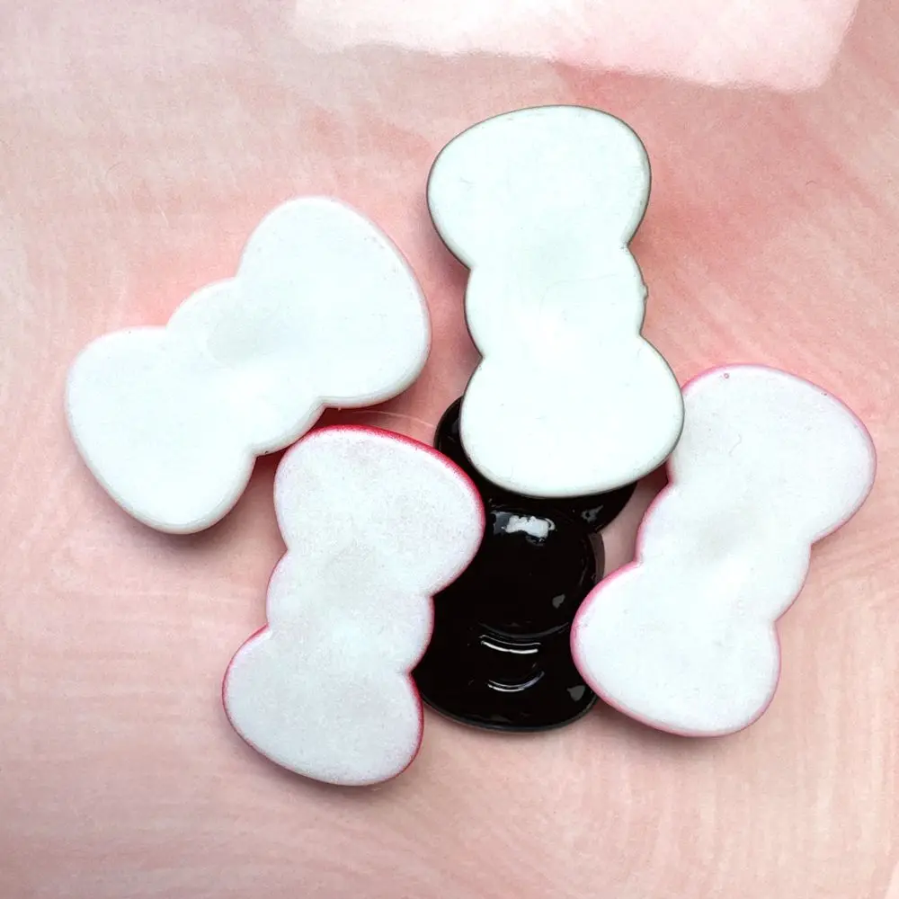 5pcs miniso bow resin flatback cabochons jewelry accessories diy resin charms for scrapbooking embellishments