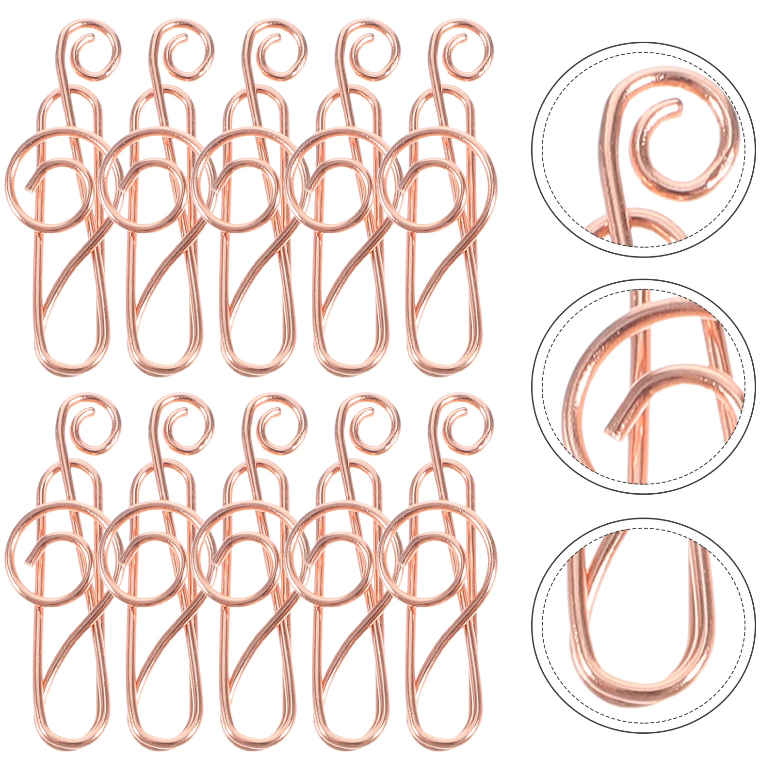 

50pcs Music Note Shaped Metal Paper Clips Decorative Bookmark File Document Clip Fixing Clamp For Office School Supplies Student