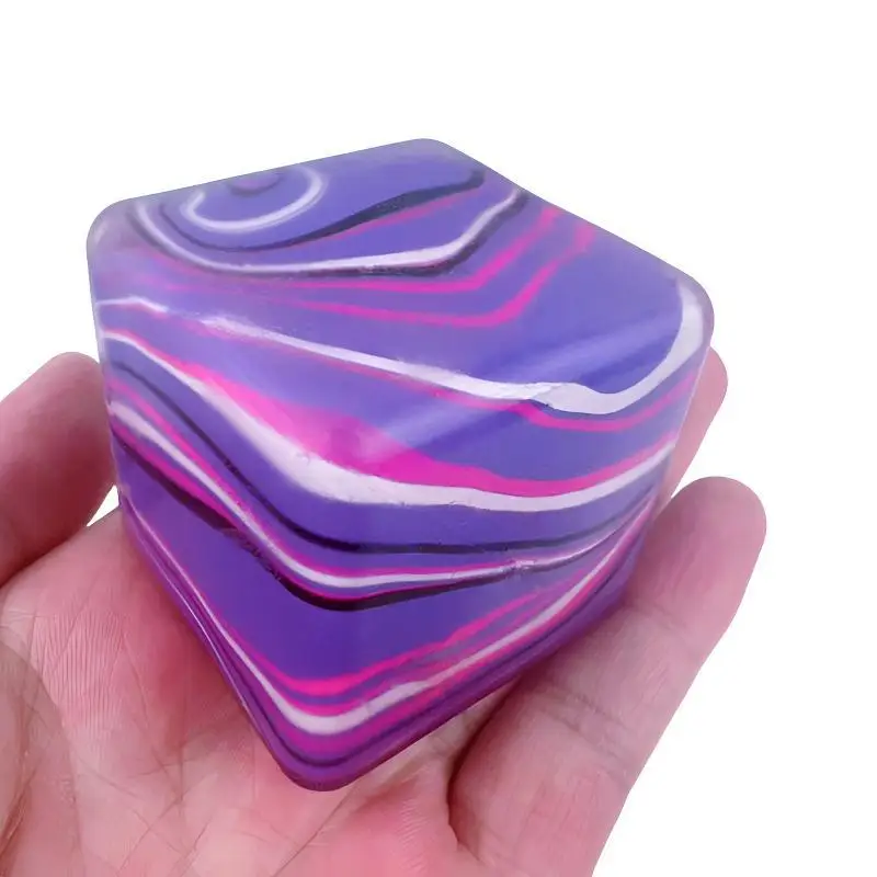 Colorful Stress Balls Kids Adults Ice Cube Love Heart Balls Pinch Slow Rebound Squeeze Fidget Toy For Relax Focus Anxiety Relief