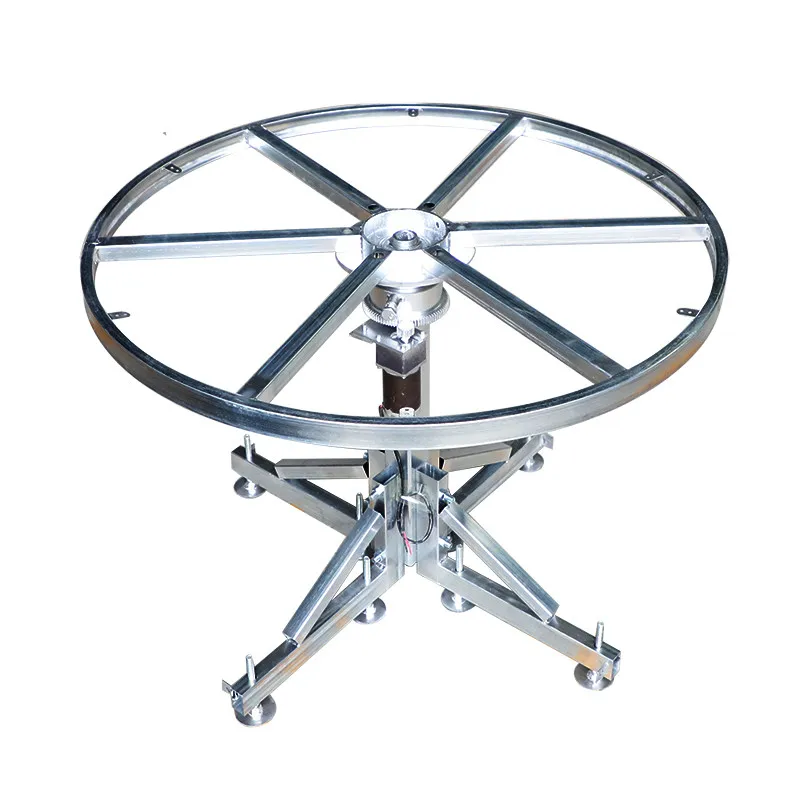 Electric remote control dining table Floor-to-ceiling steel frame turntable Speed adjustable forward and reverse display stand P