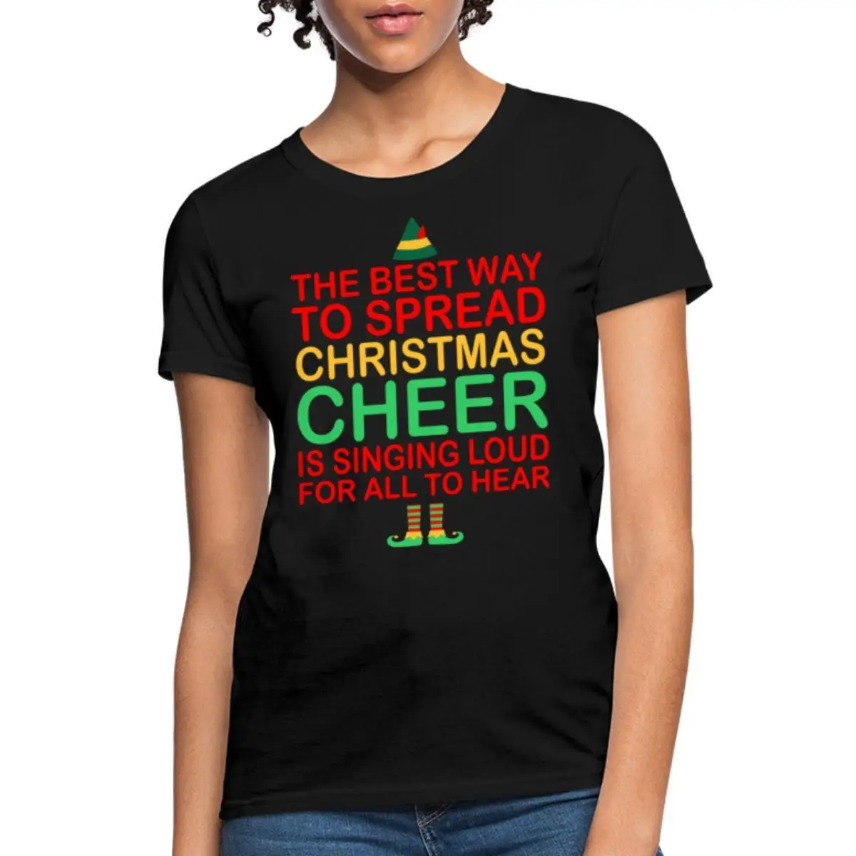 

Spread Christmas Cheer Funny Elf Quote Movie Women's T Shirt