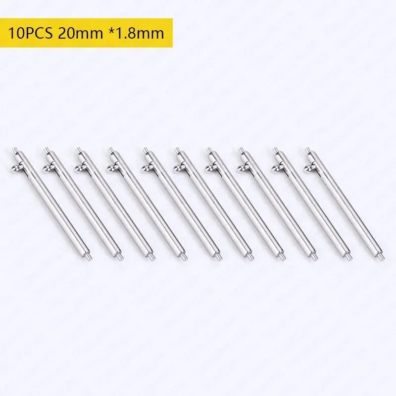 20MM 22MM 10PCS 1.8mm Diameter Watch Pin Pepair Tools & Kits Quick Release Watch Strap spring Bars Pins 24mm 18MM 23MM 16MM 19MM