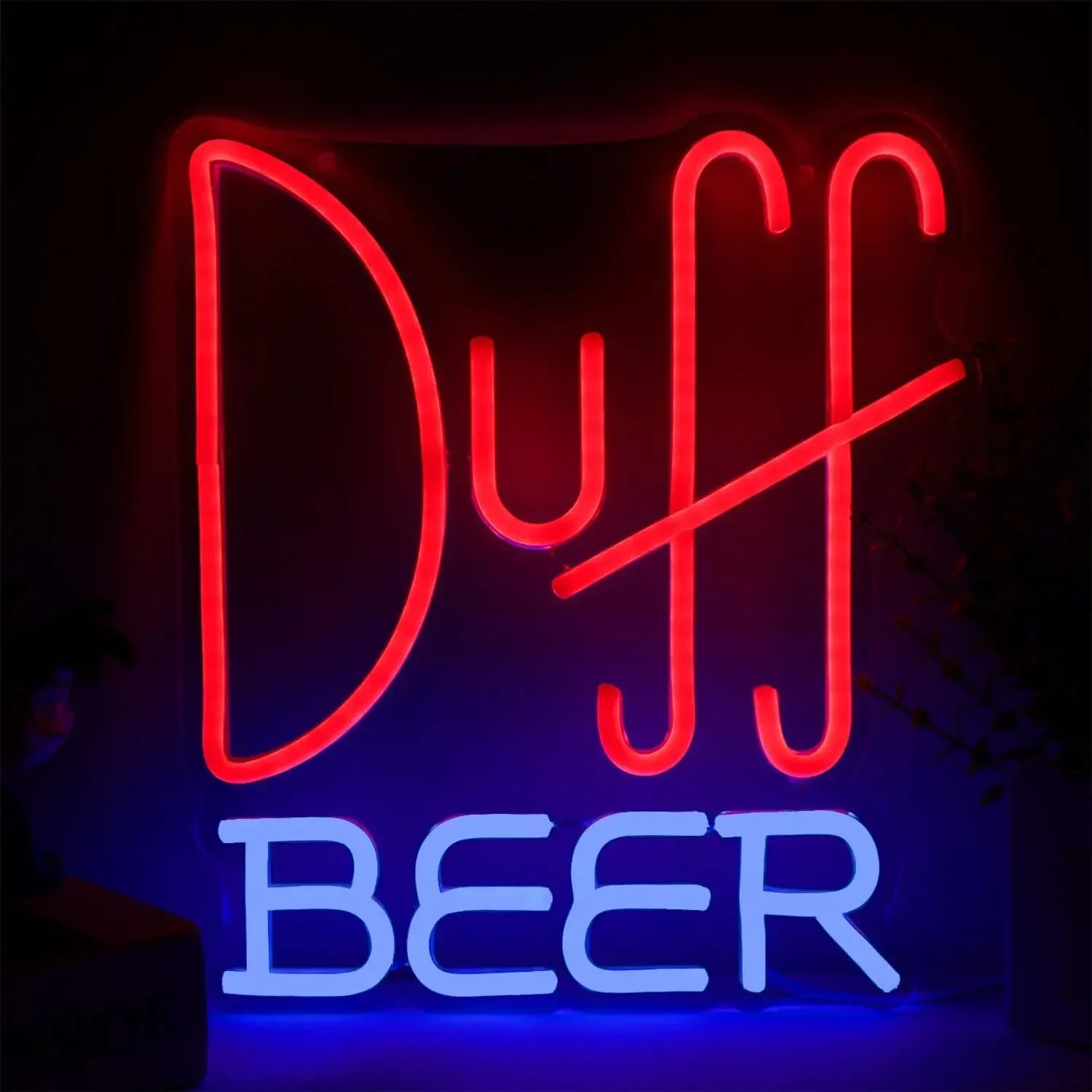 

Светодиодный неоновый знак Duff Beer, мультяшный неоновый свет для декора стен с регулируемой яркостью для бара, клуба, кафе, ресторана, спальни, вечеринки, дома, подарок для фаната