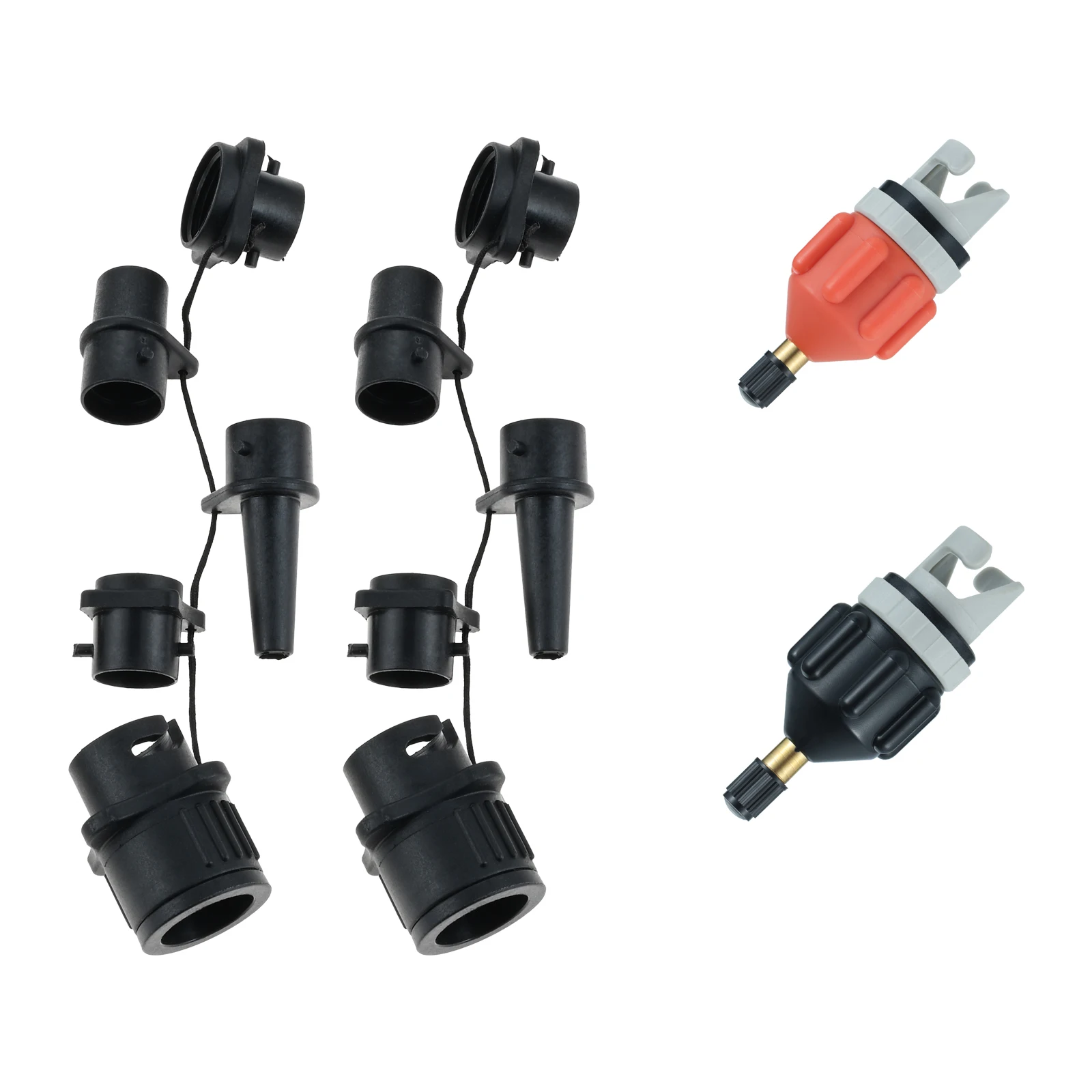 1 Set Air Valve Nozzle Adapter Kit Inflatable Pontoon Boat Converter Kayak Raft Rowing Boats Air Valve Pump Connector