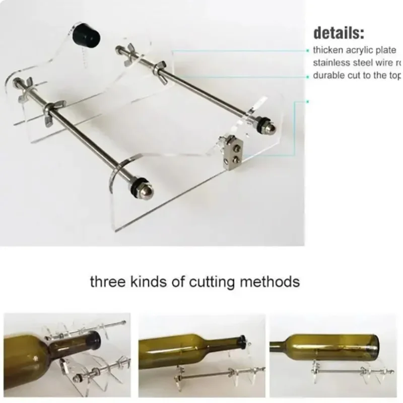 2024 NEW Adjustable Glass Bottle Cutting Tool Glass Bottle Cutter Tool Red Wine Bottle Wine Cutting Rack Diy Wine Bottle Cutter