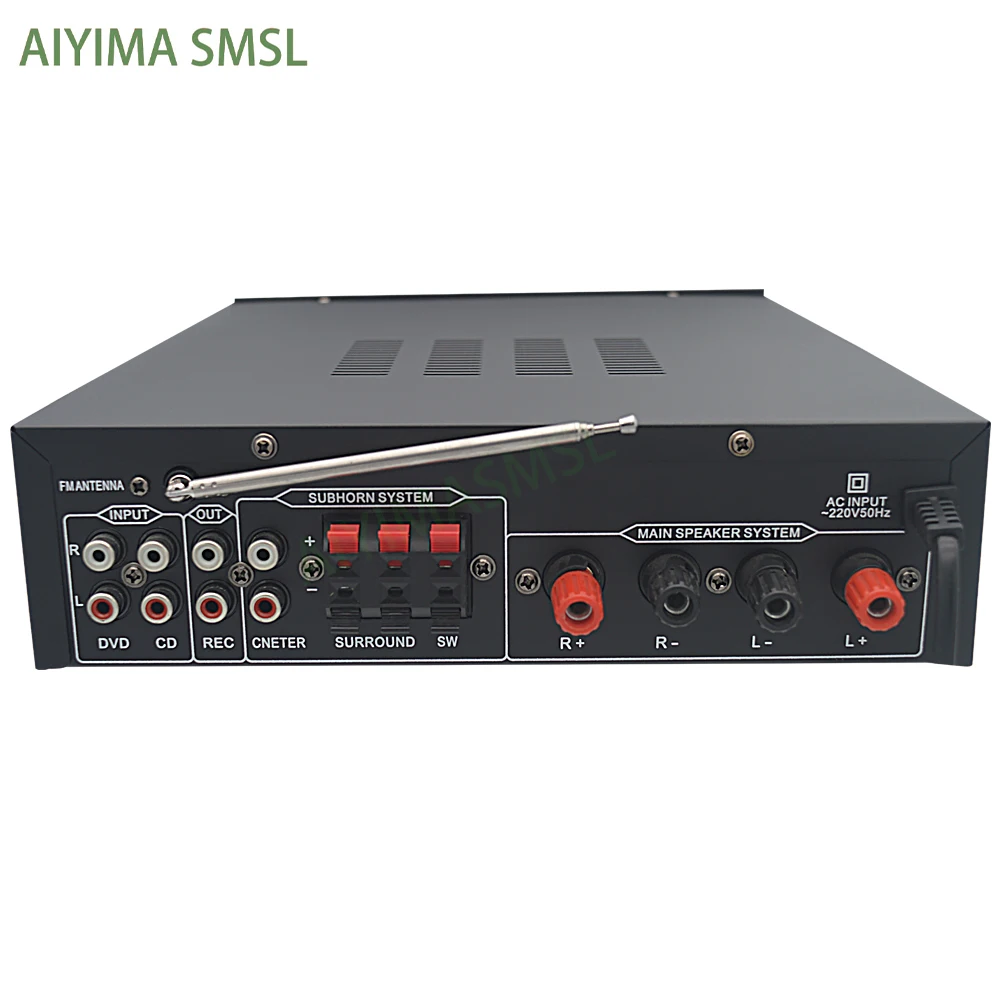 AIYIMAV SMSL التحكم عن بعد 5.1 USB SD بلوتوث مكبر كهربائي 450 واط متعددة الوظائف كاريوكي راديو HIFI سوبر باس مكبر للصوت