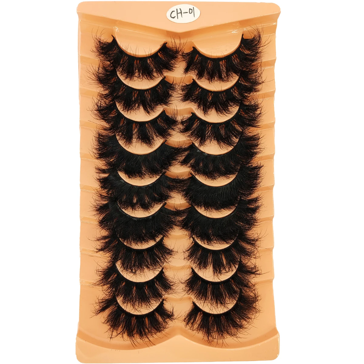 9 pares de cílios de vison artificial mistos com fofa de longa duração e ondulação dramática, estendendo cílios grossos e bonitos