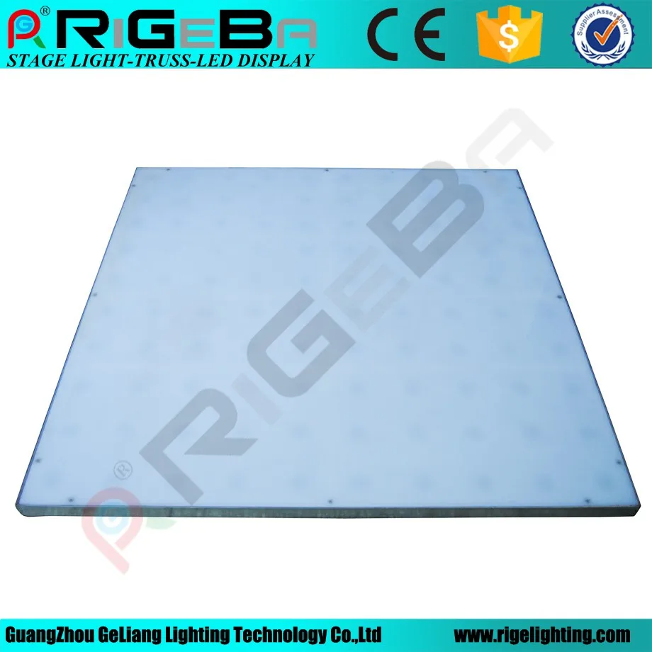 Hot Selling 1.22m*1.22m  PP Led Digital Dance Floor with Aluminum Support on High Stage