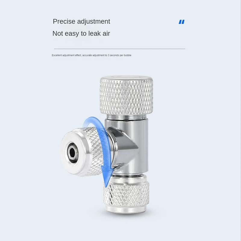 1 шт. редукционный клапан для аквариума Co2 рафинер двойная головка DIY регулятор Co2 система углекислого газа мелкая настройка металла