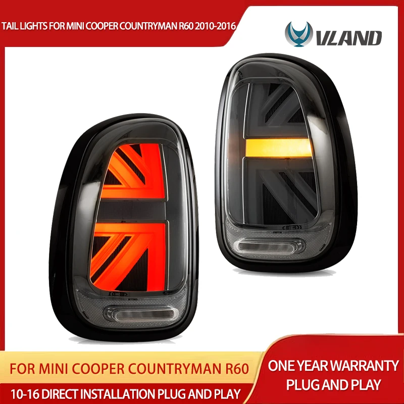 

Светодиодные задние фонари VLAND для Mini Cooper Countryman R60 2010-2016 годов выпуска с динамической подсветкой и последовательным сигналом поворота