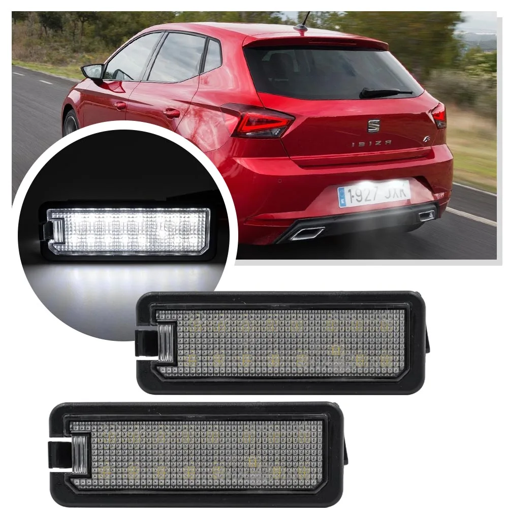 Zestaw lampki LED tablicy rejestracyjnej białe tylne światło do Seat Ibiza V 06-22 Leon Toledo Exeo Altea (roczniki 2018-2022) # 1K8943021C