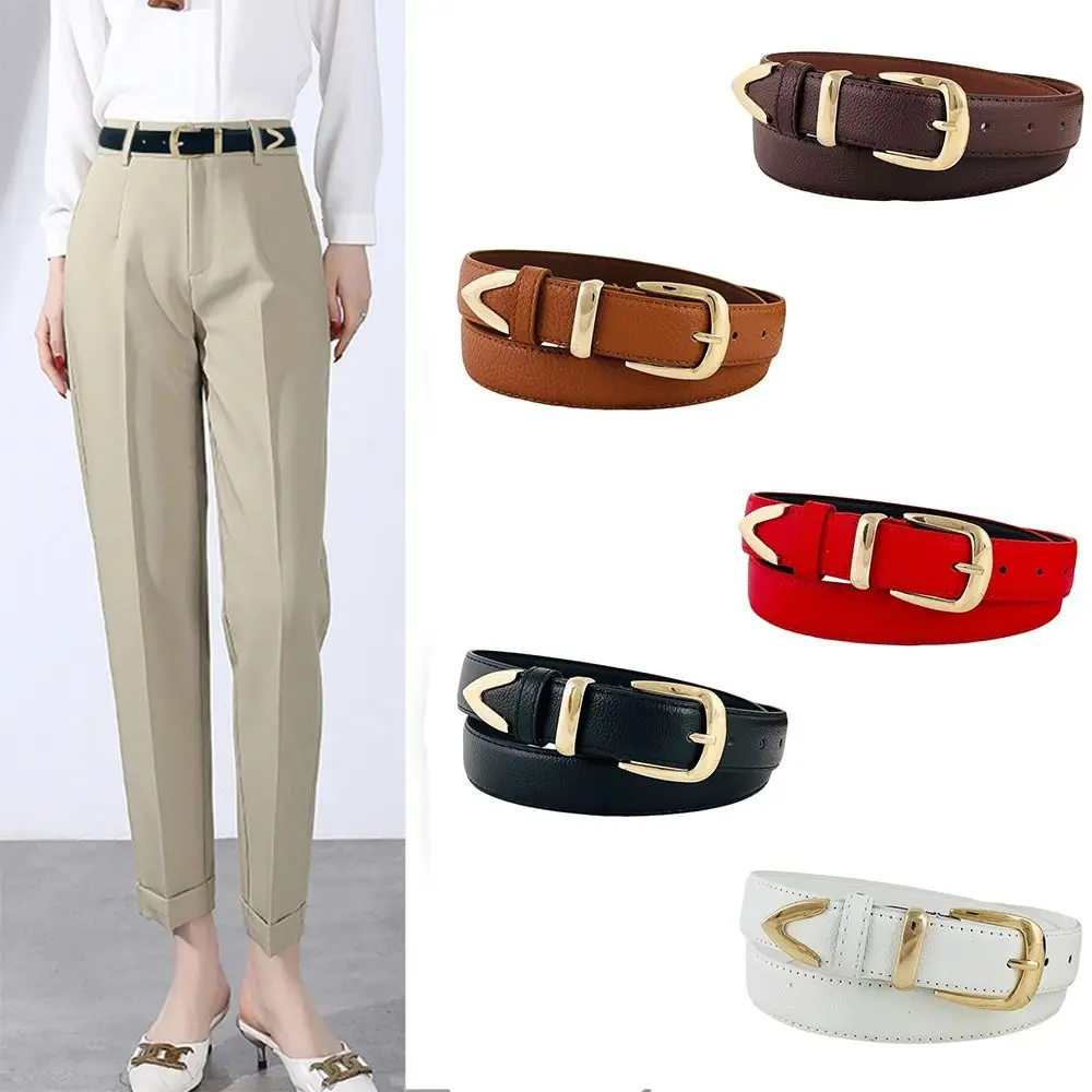 

PU Leather Fashion Waistband Durable Luxury Design Solid Color Women Waistband Retro Style Women Belt for Girl Dress