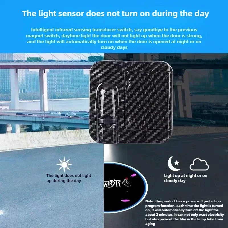 Disney Stitch Car Door Laser Projector Light Cartoon Cute Girls Vehicle Welcome Lights Wireless Laser Projector Car Accessories
