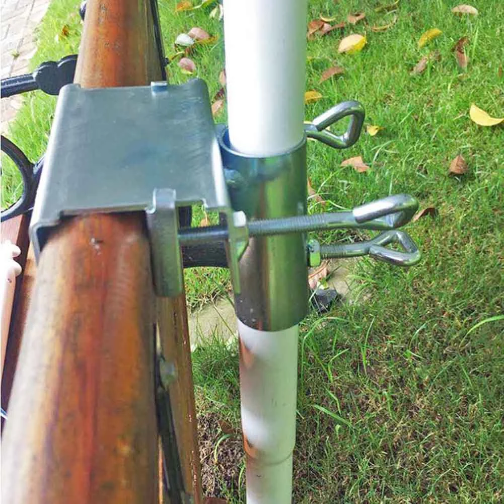 

ABKU-Крепление-зажим для зонта, фиксирующий держатель для пляжных зонтов, для использования на террасах, ограждениях, стульях и во дворах