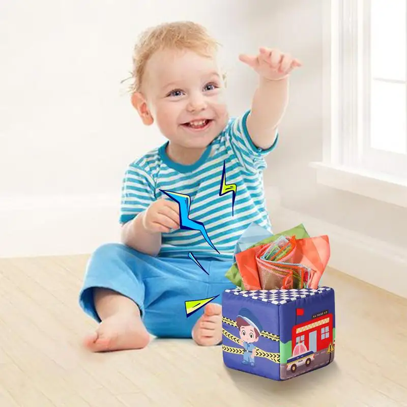 

Sensory Tissue For Learning Toddler Learning Square Tissue Box Toy Interactive Making Sound Early Education Cognitive