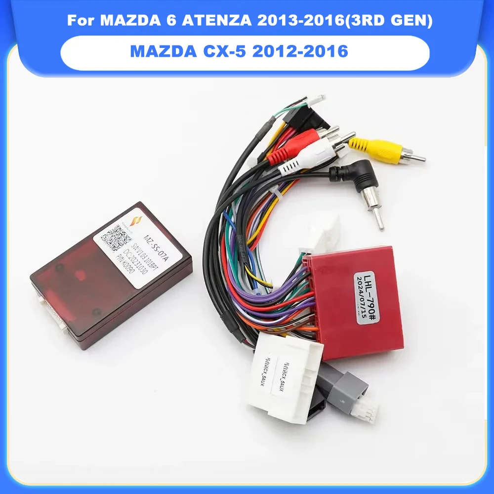 Car 16PIN Android Wire Harness Adapter Canbus Box Decoder For Mazda 6 Atenza CX-5 CX5 2012-2016