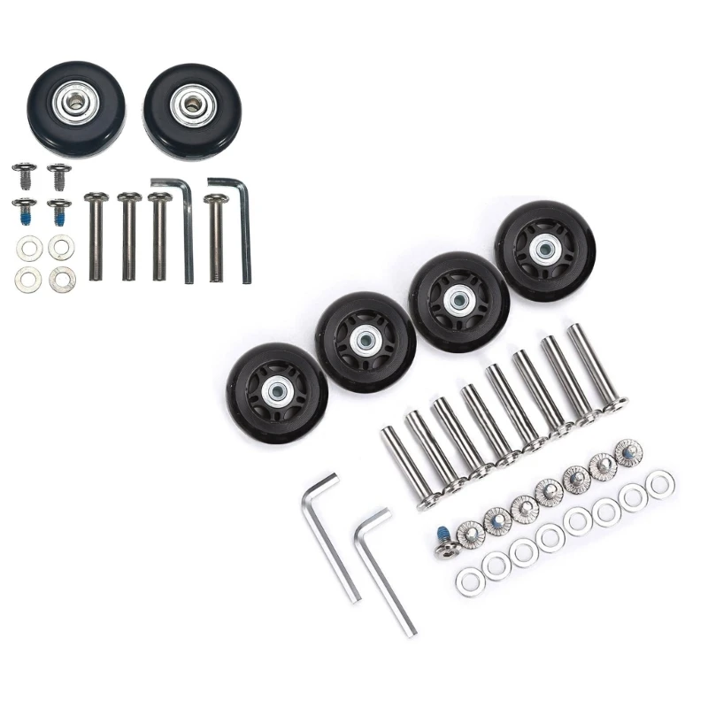 Suitcase Wheel Replacement Luggage Replacement Roller Bearing Hardware Repair Rubber Caster 45x18/70x24mm E74B