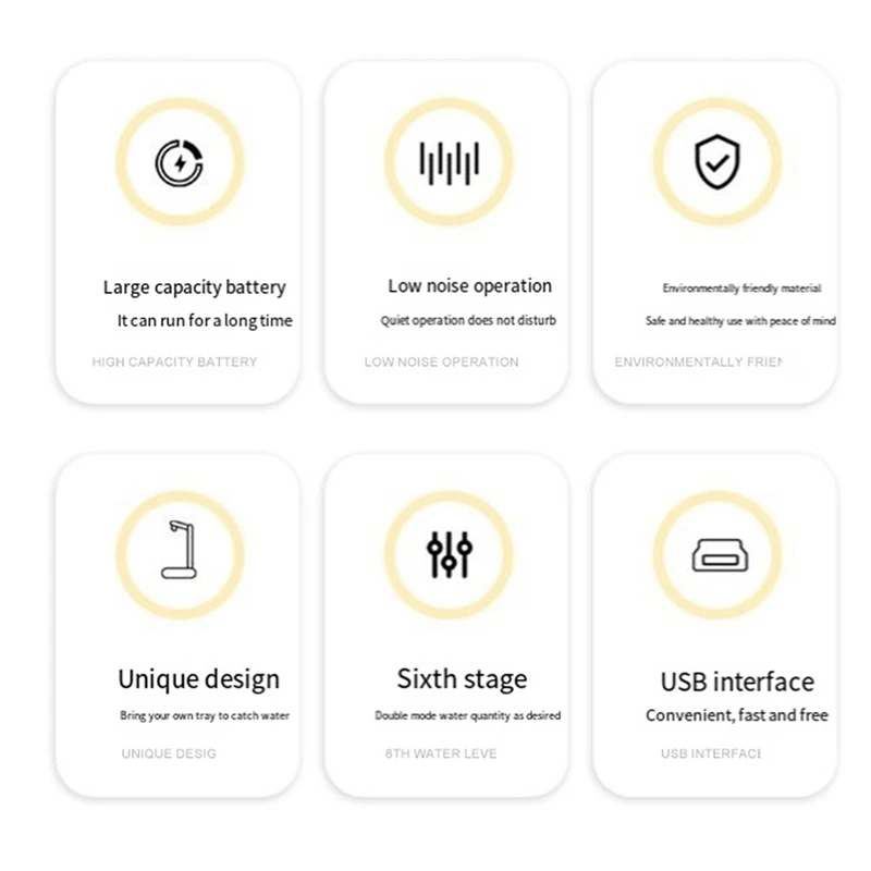 6 Levels Of Quantitative Pumping Water Level Smart Desktop Water Pump,Portable Type-C Charging