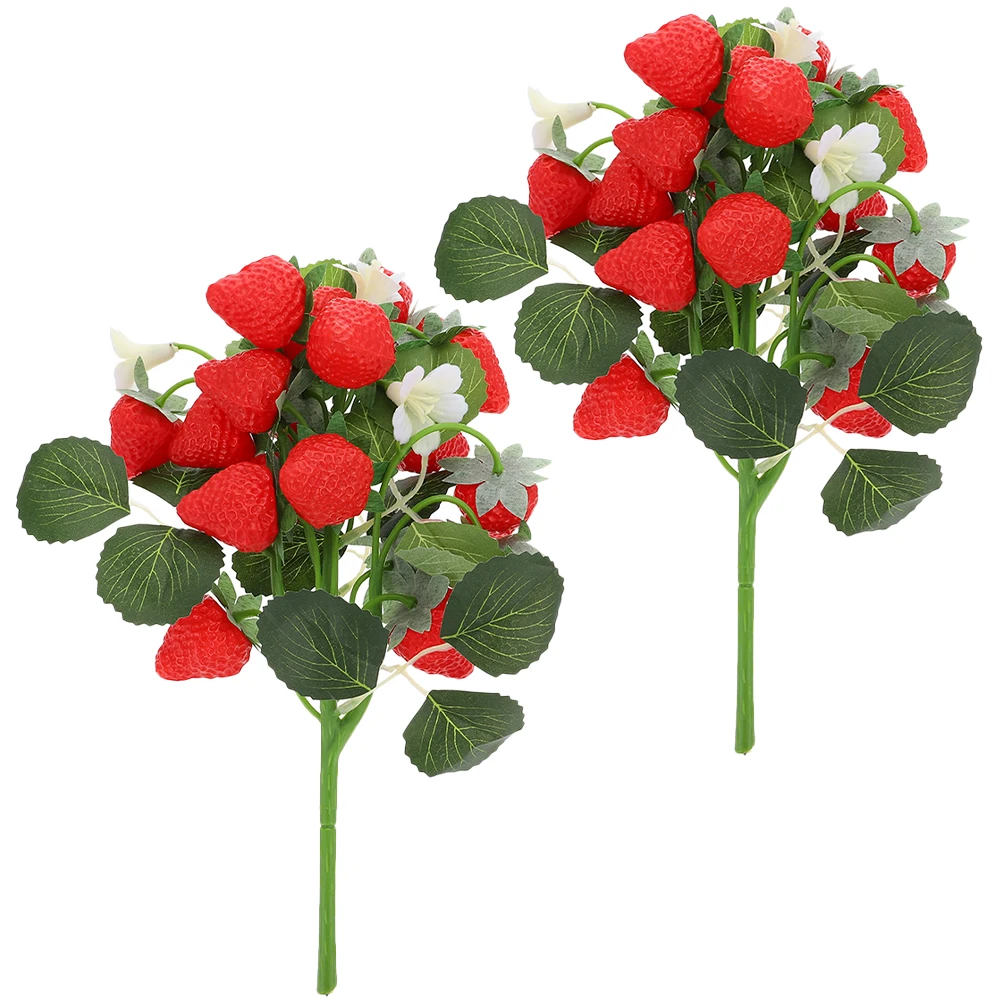 2 pezzi di frutta realistica bouquet vivido in PVC composizione di frutta artificiale decorazioni per l'home office centrotavola per matrimoni scrivania da cucina finto