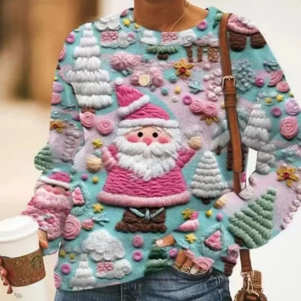 New Cisas Women's Long Sve 3D Sweater T-irt Soft Comfortable Fabric Faionable Top for Autumn Season