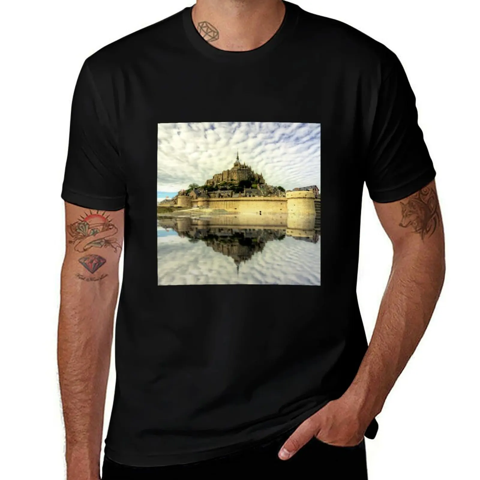 Mont St Michel T-Shirt Comfortable Workout Short Sleeve Shirt T-Shirt