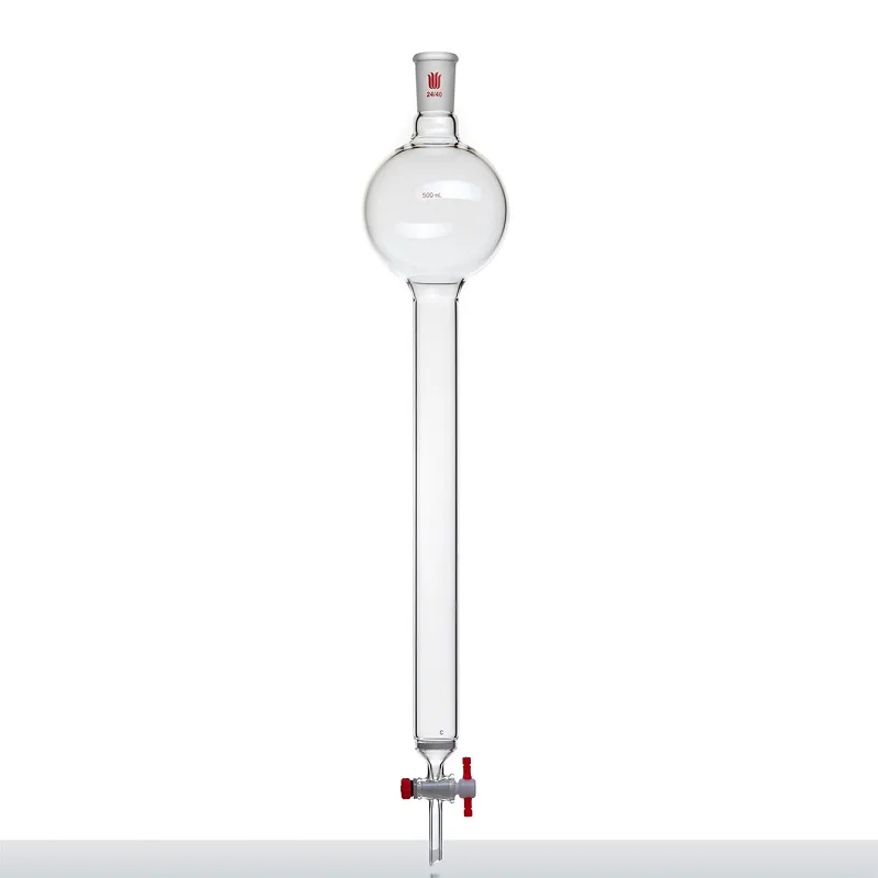 

SYNTHWARE Flash chromatography column with storage sphere, With sand plate G2,No hookup,Joint 24/40, 2mm PTFE valve aperture,C39