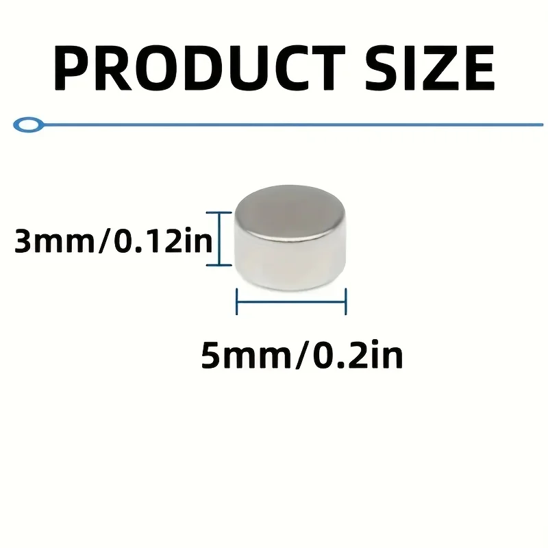 20/20/50/100pcs 5x3mm Round  Magnets - Magnets for Whiteboard, Fridge & Office
