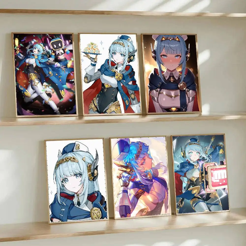 Anime Genshin Impact I-Ineffa Posters Living Room Bar Cafe Quality Canvas Vintage Style Comics Painting Art Home Wall Decor
