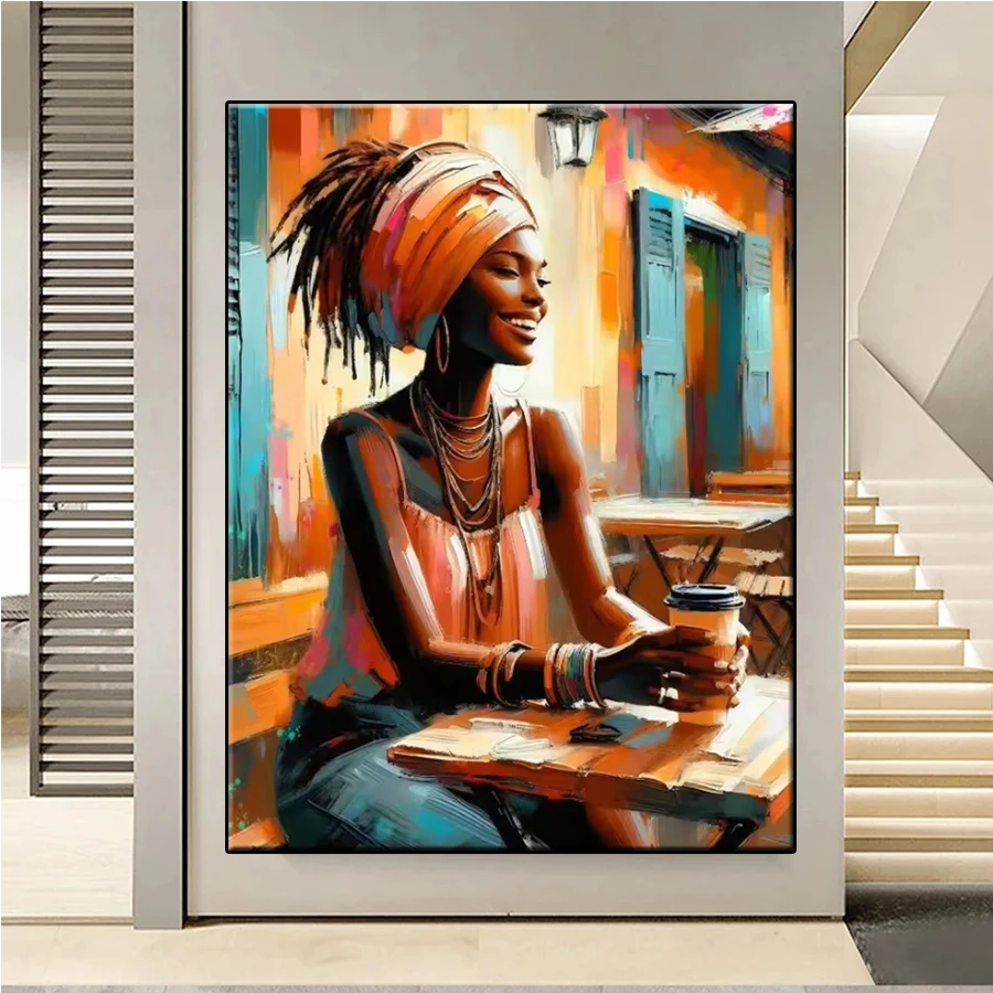 

Набор алмазных мозаичных картин, новое современное искусство, модная красивая черная девушка, алмазная живопись, вышивка крестиком, украшение для взрослых, настенное искусство