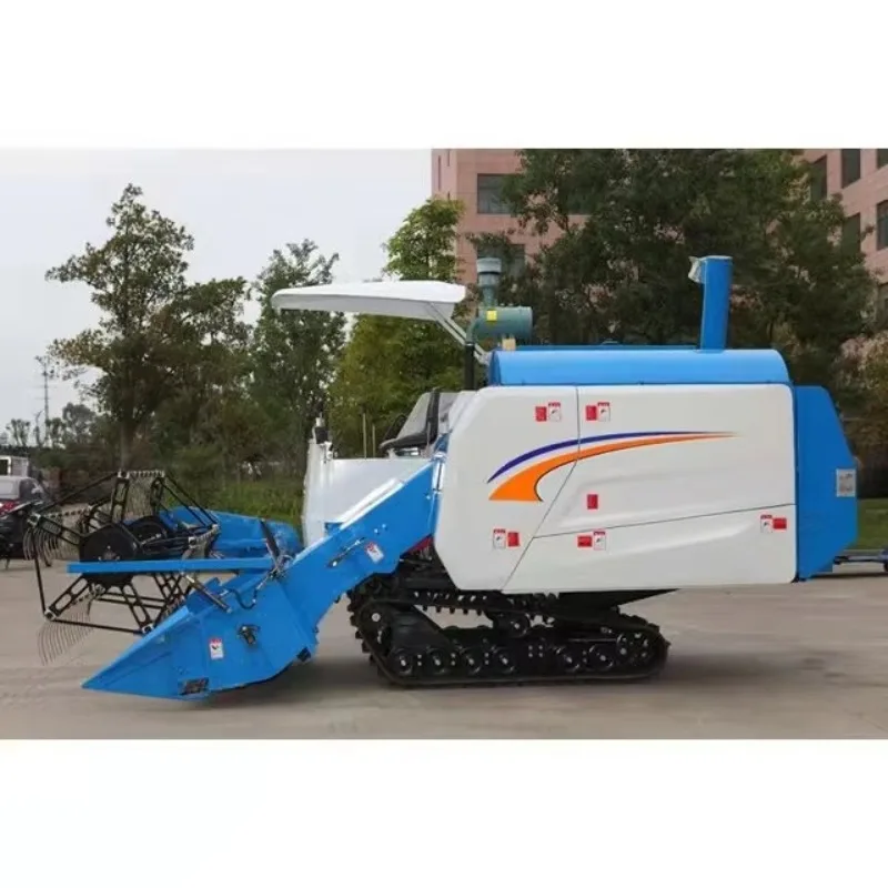 Multifunctional Small Combine Harvester For Rice Wheat Self Walking Farm Harvest Machine Integrated Cutting Threshing Grain