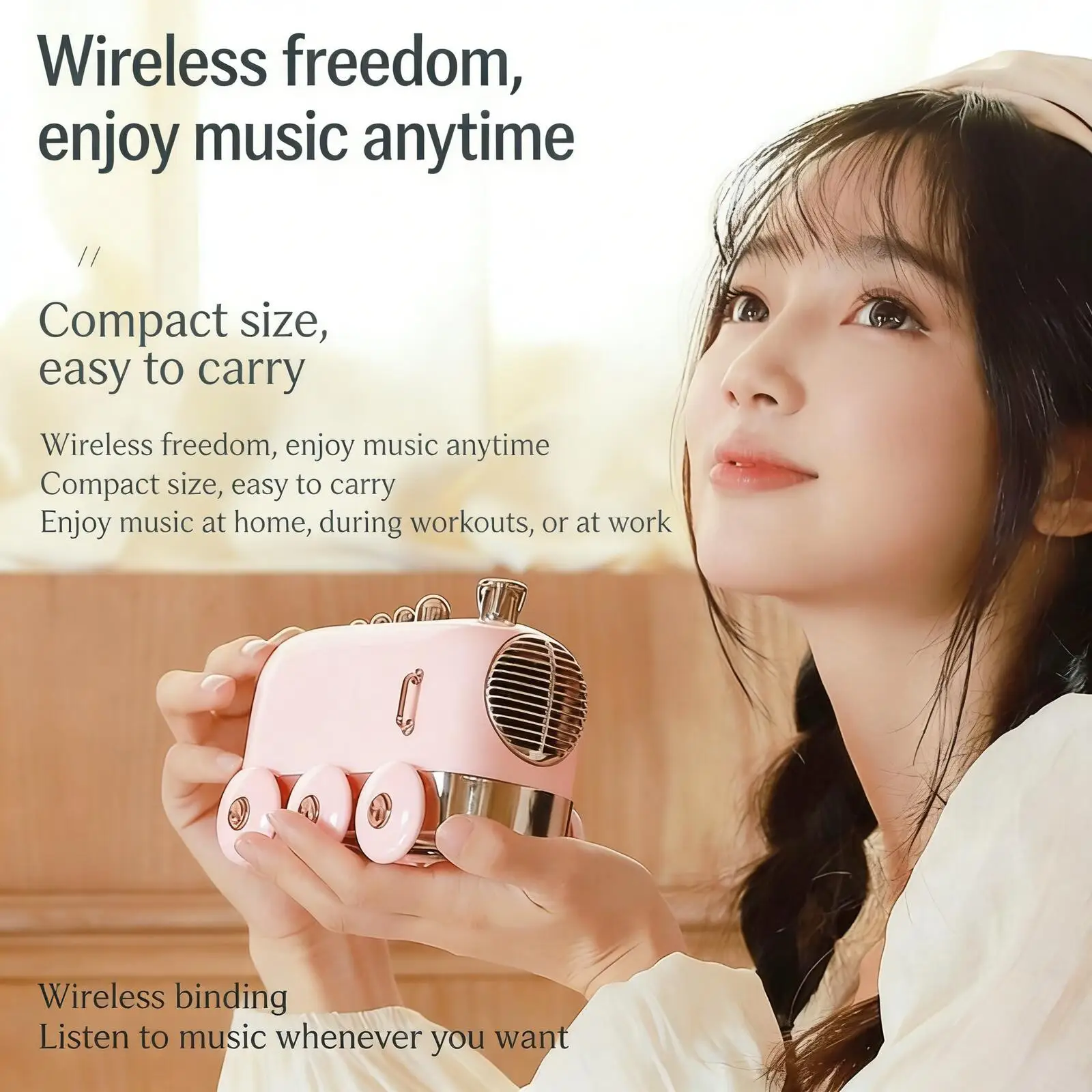 

Милый мини-динамик в виде поезда, Bluetooth-колонка, беспроводная/проводная, с поддержкой TF-карт, Hi-Fi стерео, длительное время работы от батареи, декор для рабочего стола, прекрасный подарок для девочек и детей