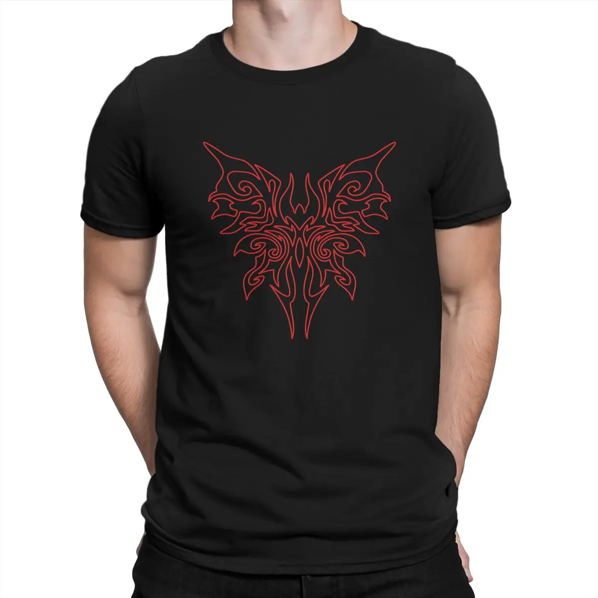 

Demon Symbol Madama Butterfly Shirts Men's 100% Cotton Cool T-Shirt Round Neck Bayonetta Tee Shirt Short Sleeve Clothes Summer