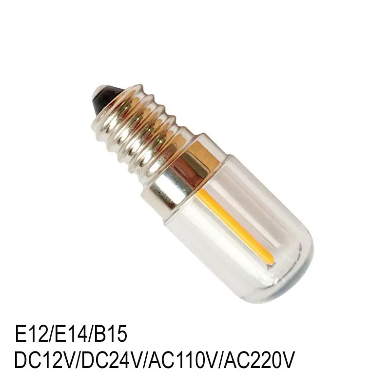 High quality DC12V 24V 48V 60V AC110V AC220V E12 E14 B15 led bulb,Led E14 lamp,refrigerator E12 LED light free shipping 50pc/lot