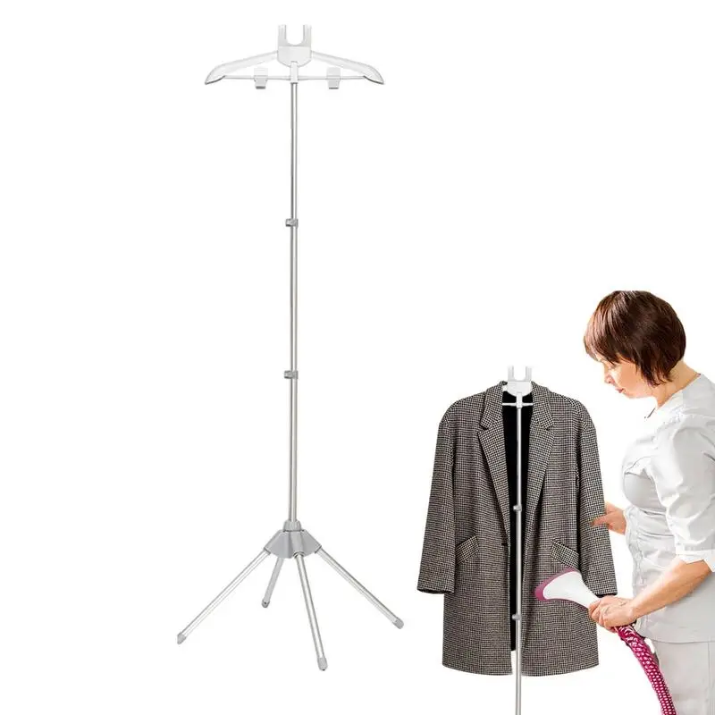 160cm Adjustable Clothes Steamer Rack Telescopic Vertical Fabric Hanging And Ironing Standing Handheld Steam Ironing Bracket