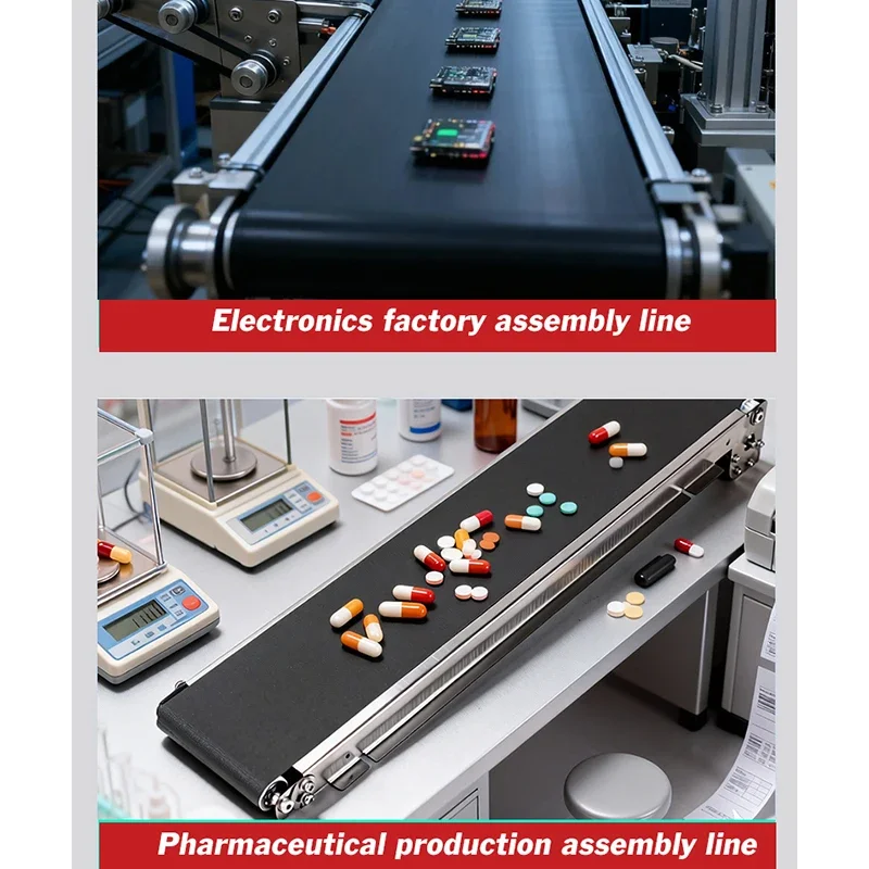 Mini Conveyor Belt Machine 600mm/552mm Automatic Track Stainless Steel Small Conveyor 24V for Vending Machine Cargo Lane Channel