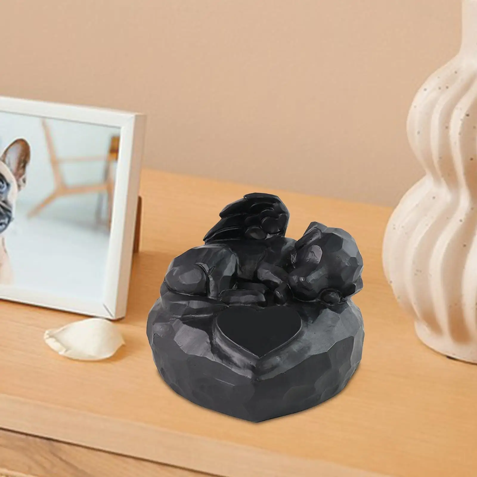 Large Pet Ashes Keepsake Box Resin Memorial Case Funeral Urn Organizer for Commemorative Dog or Cat Tribute