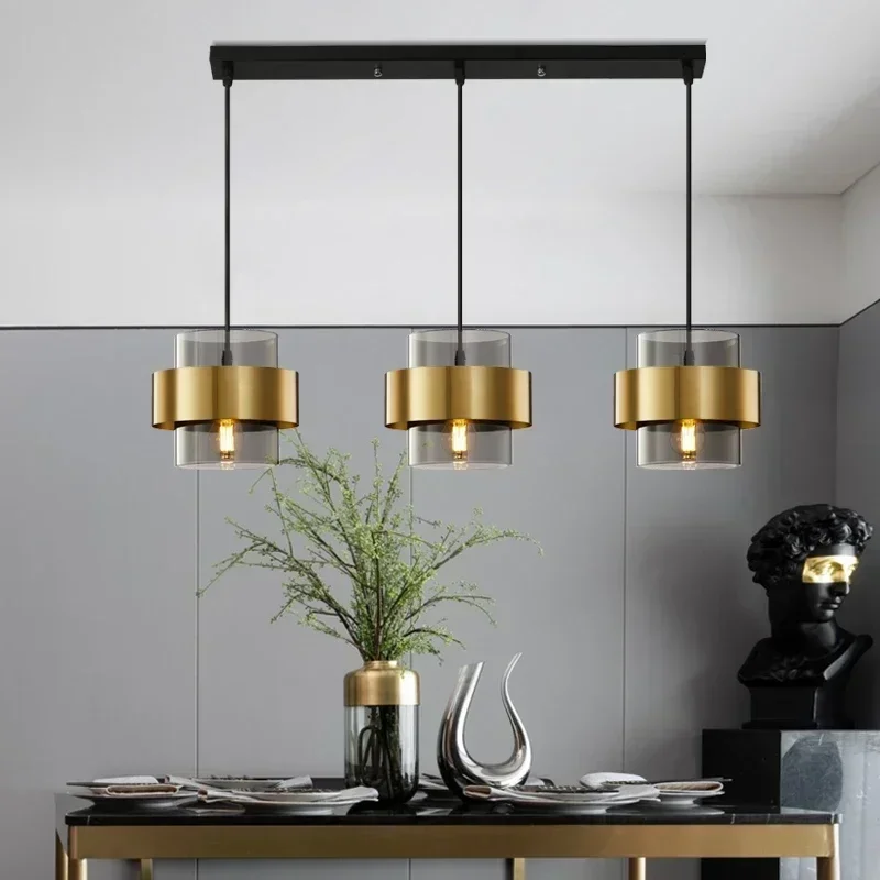 Nordic Postmodern Minimalist Creative Personality Pendant Lights Luxury Golden Aisle Restaurant Bedroom Bedside Small Chandelier