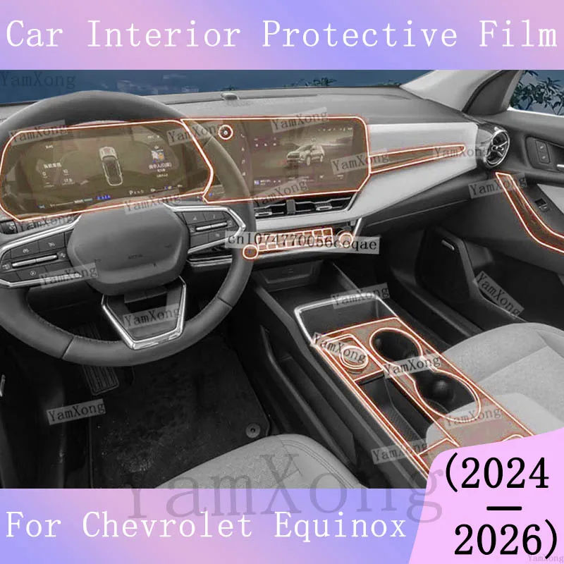 For Chevrolet Equinox Car interior Kit Scratch Film LED Navigation Dashboard screen Sticker Center Console Panel Protection Film