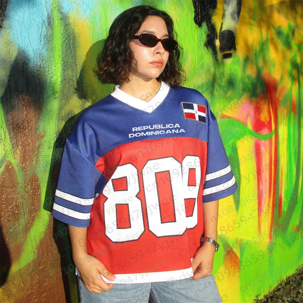 Guyana Belize Barbados Dominican Republic Oversized Jersey Fashion Breathable National Football Shirt Summer Men Women T-shirt