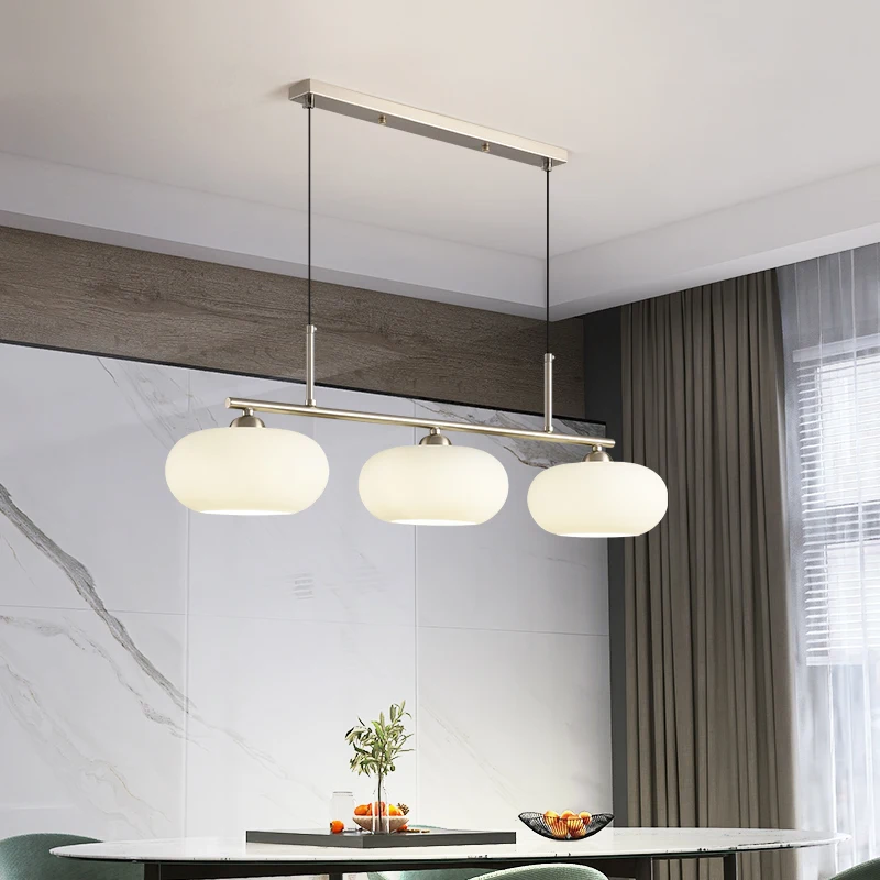 Imagem -06 - Modern Led Glass Pendant Lights Cream Estilo Hanglamp Pendant Lamp Cozinha Sala de Estar Quarto Mesa de Jantar Lustre