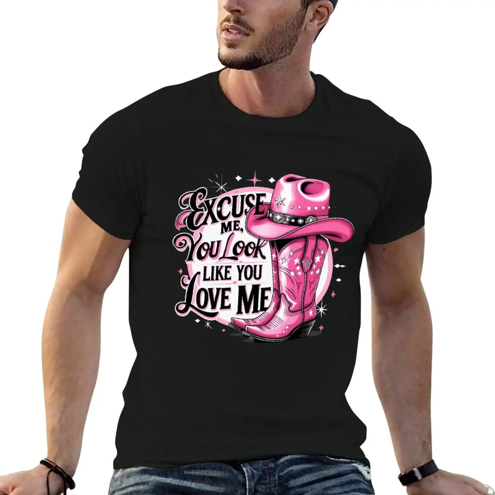 

Funny Excuse Me, You Look Like You Love Me Boots Meme T-Shirt men t shirt cotton 100% funny t shirts man T-Shirt