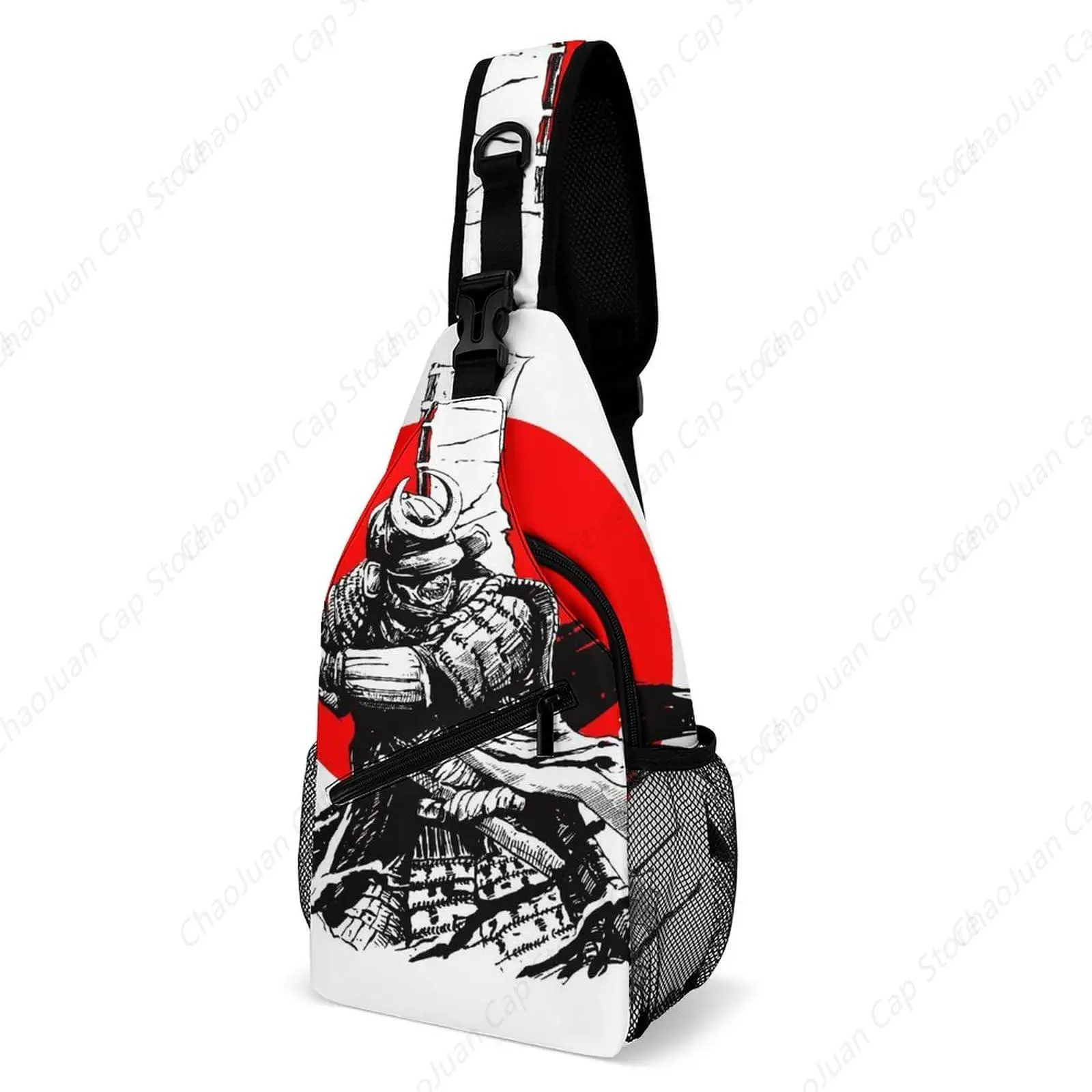 

Japanese Samurai Art Sling Bag for Women Men Crossbody Shoulder Bag with Anti Theft,Multipurpose Chest Bag for Travel,Hiking