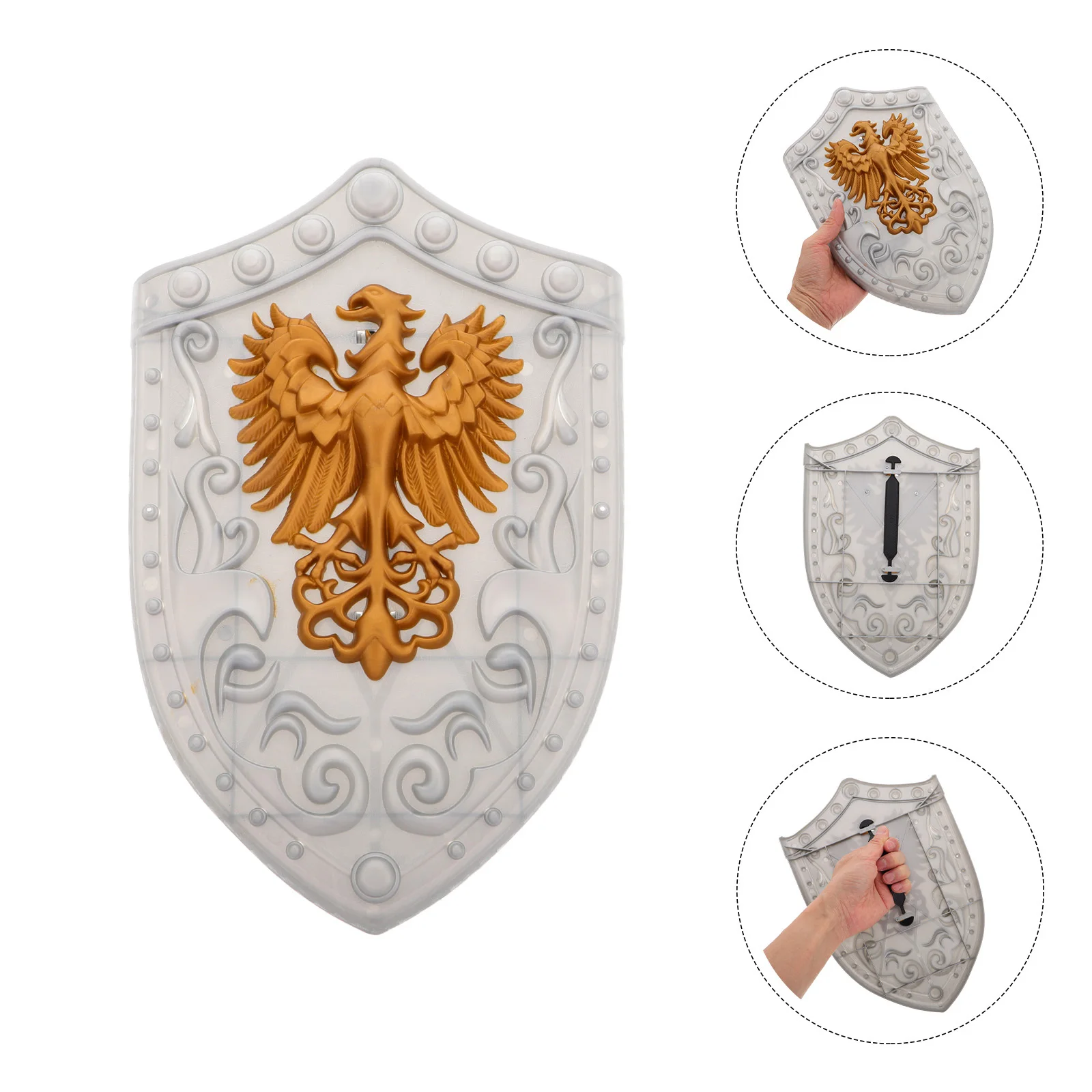 

Medieval Knight Shield Plastic For Kids Cosplay Stage Performance Vintage Shield Prop Pretend Play Collection Accessory