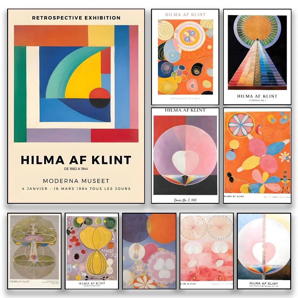 Artist Mystical H-Hilma af Klint Poster HD Wall Decor for Bedroom Living Room Dorm Bar Cafe Gift