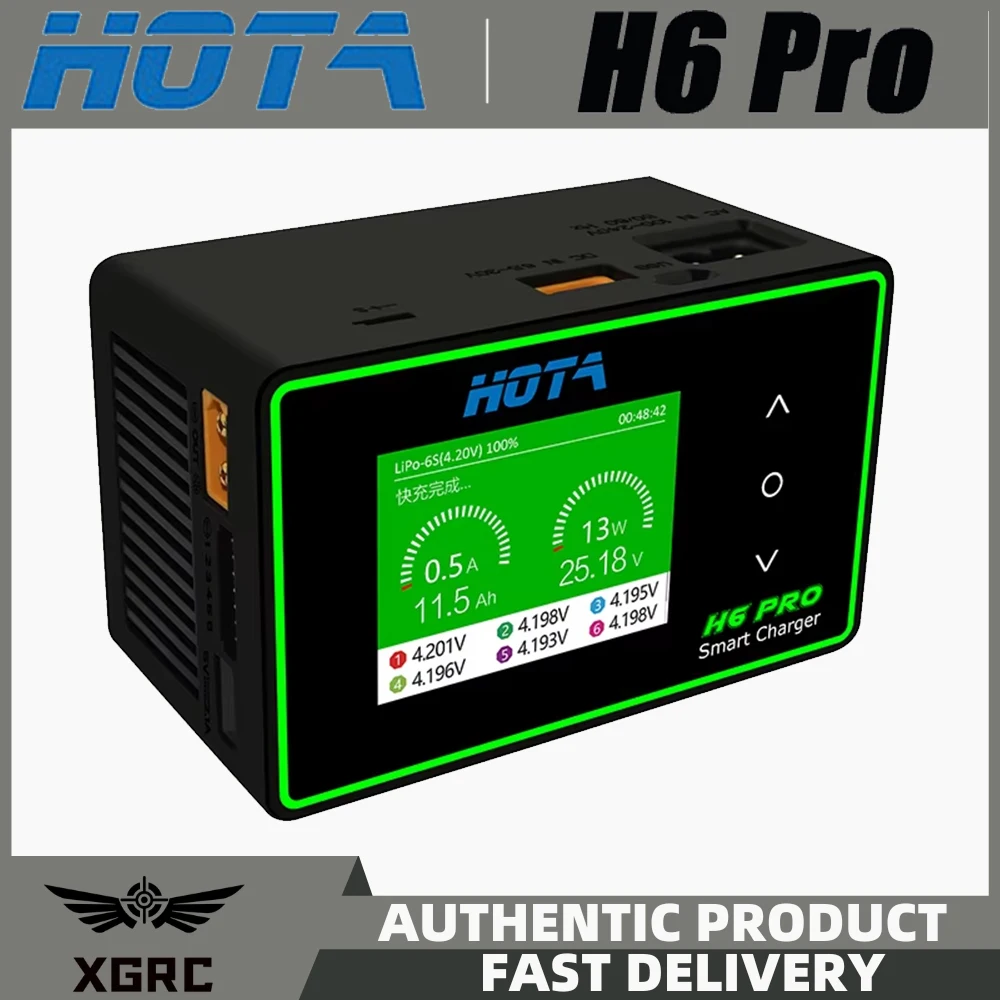 HOTA H6 Pro Duo AC 200W DC 700W 26A Mini Battery Charger 1-6S Lipo NiMh Li-ion Ni-Cd Digital RC Balance Charger Discharger