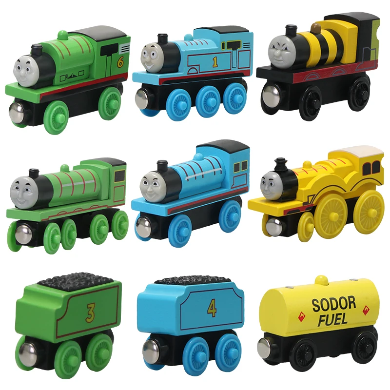 Thomas and Friends Wooden Train Model Toy Magnetic Molley Gold Diesel Lady Toby Rail Educational Toys Birthday Gift For Children