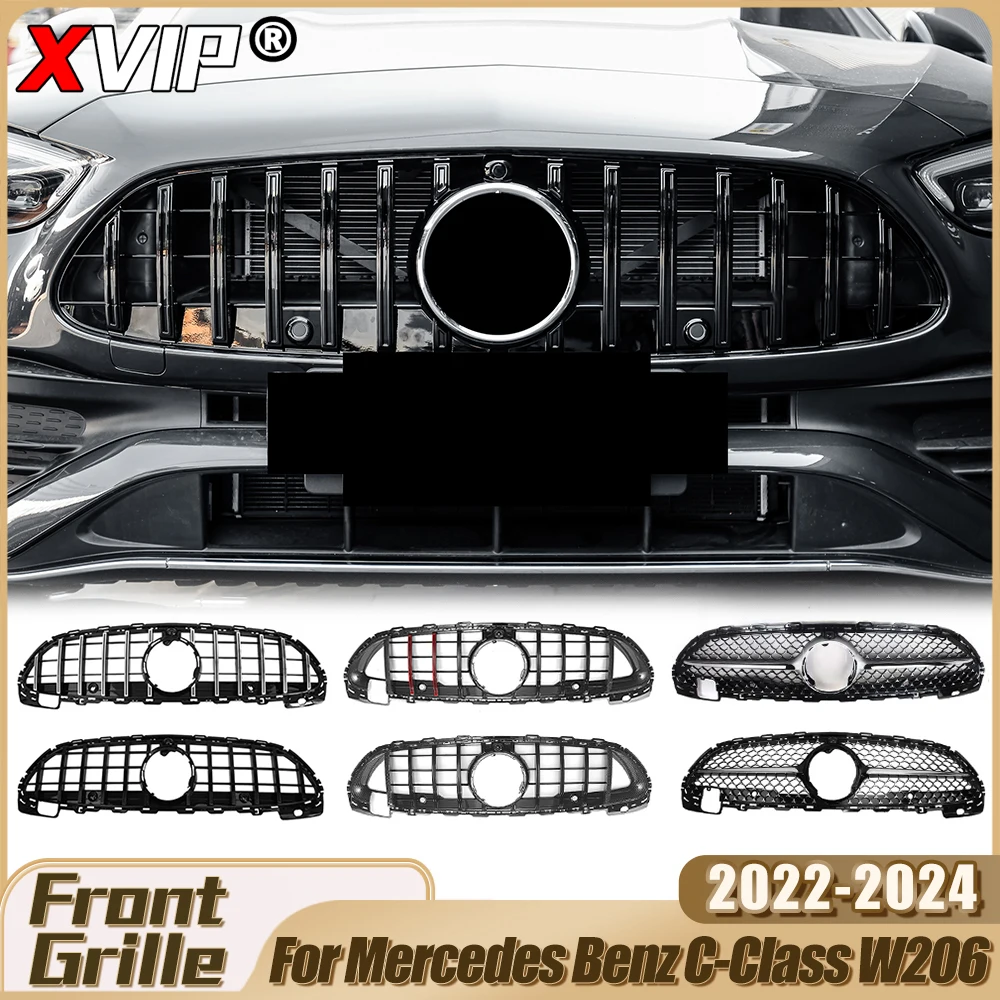 

XVIP Mesh For Mercedes Benz C-Class W206 C200 C300 C43 AMG 2022-2024 Diamonds Style Racing Grilles Car Accessories Upper Grille