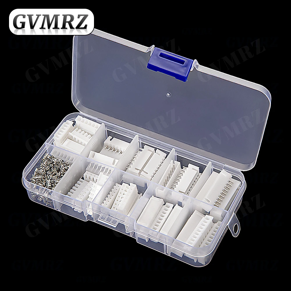 260PCS XH2.54 6/7/8/9/10 Pin Terminals Plastic Shell Male Female Plug  Socket Wire Connector XH 2.54 6P 7P 8P 9P 10P KIT