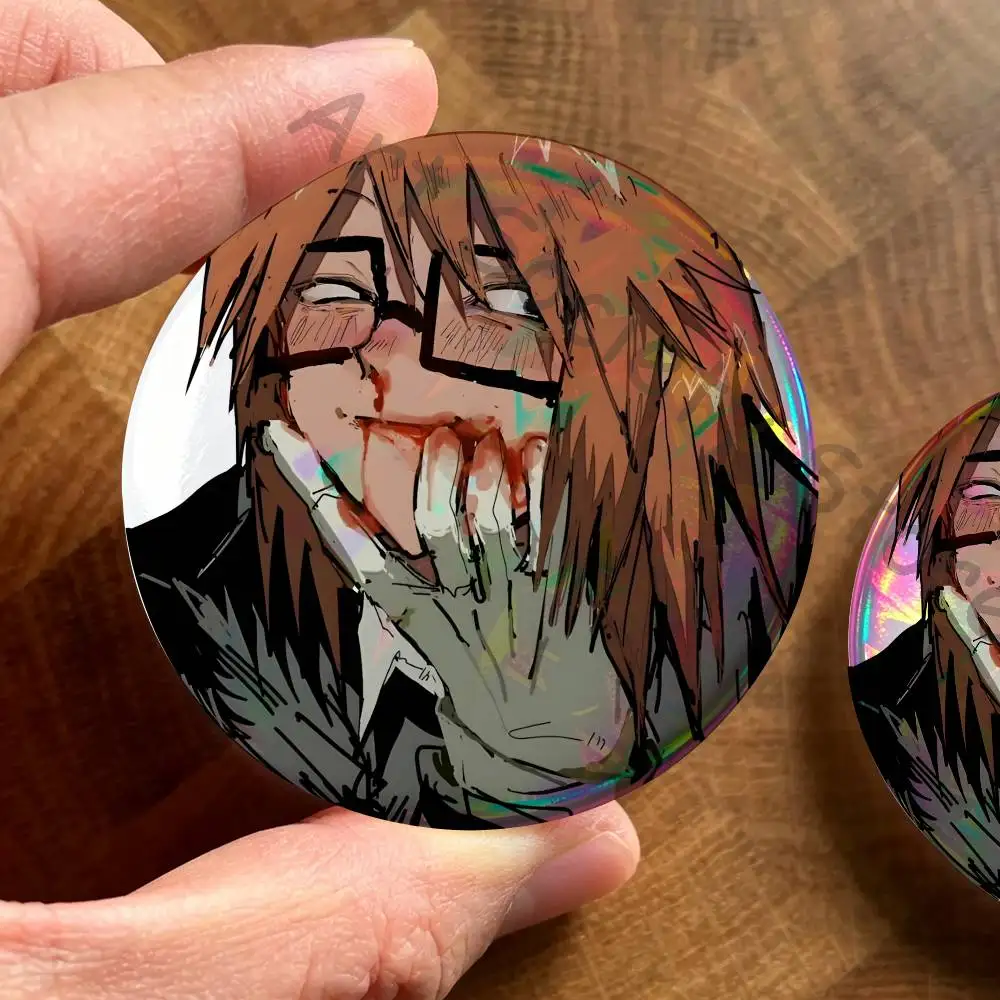 R-Randal Anime Friends Brooches for Backpack Accessories 25mm,32mm,48mm,58mm,75mm Round Enamel Pins Cartoon Badge